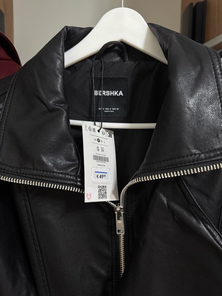 куртка из искусственной кожи bershka