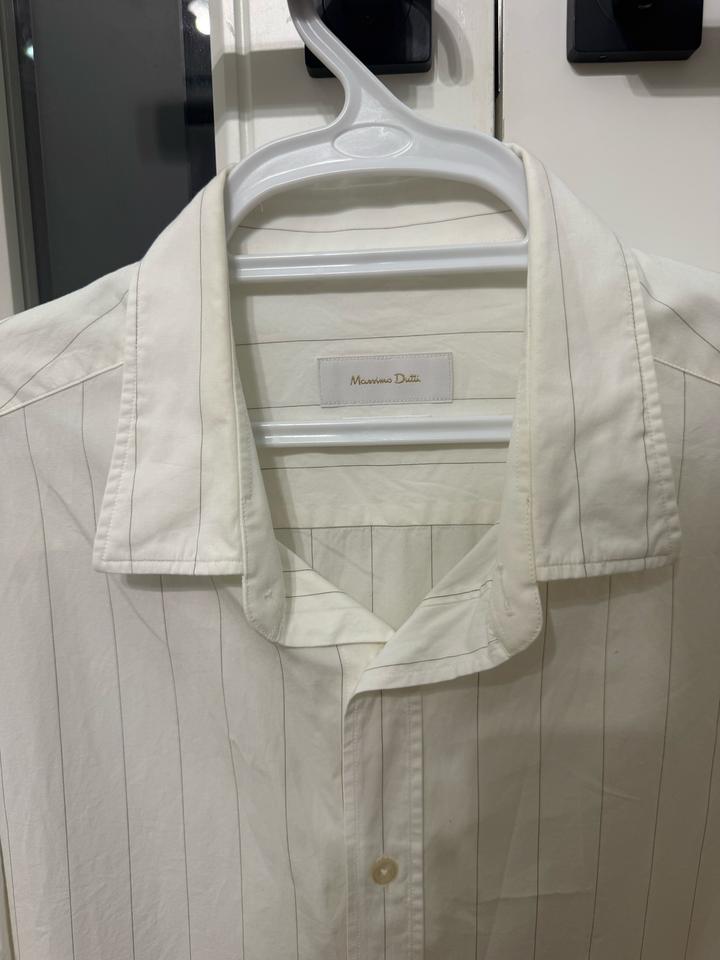 Рубашка Massimo Dutti белая в полоску