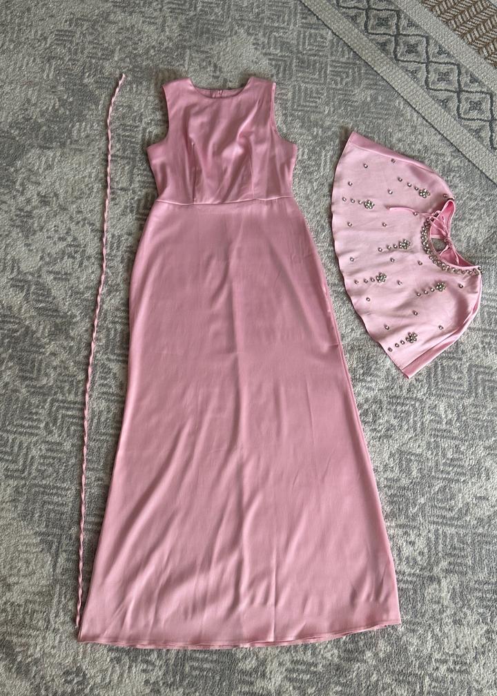 Нежно-розовое вечернее платье макси 🎀