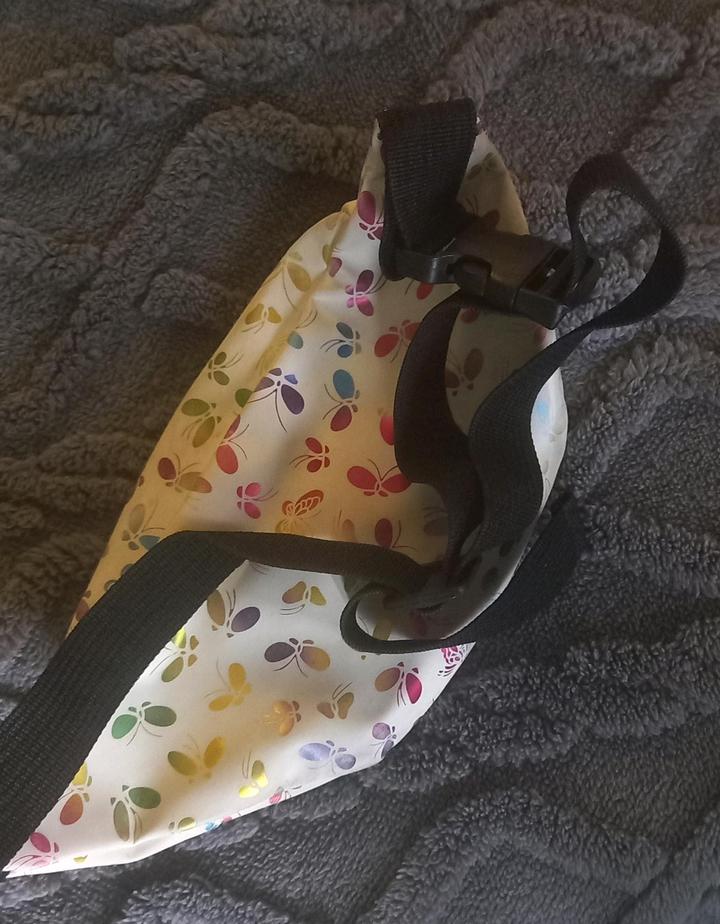 Барсетка/Бананка с ярким принтом бабочек | лёгкая, водоотталкивающая