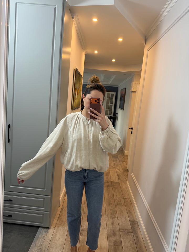 Бомбер изо льна