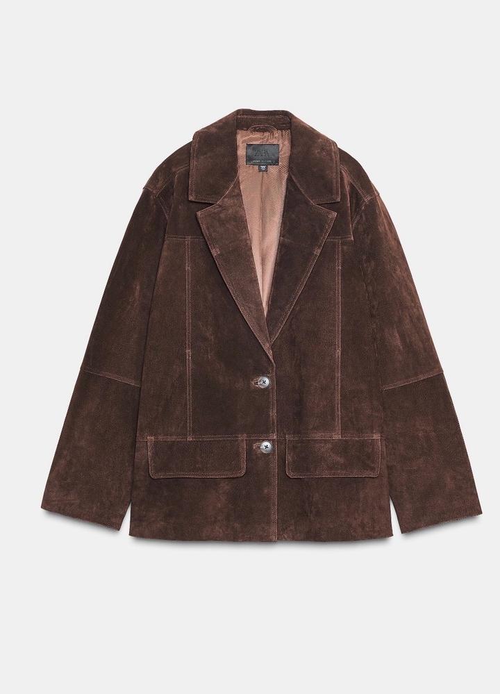 Куртка из 100% замши Zara