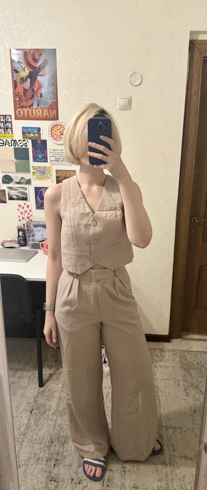 Льняной костюм двойка