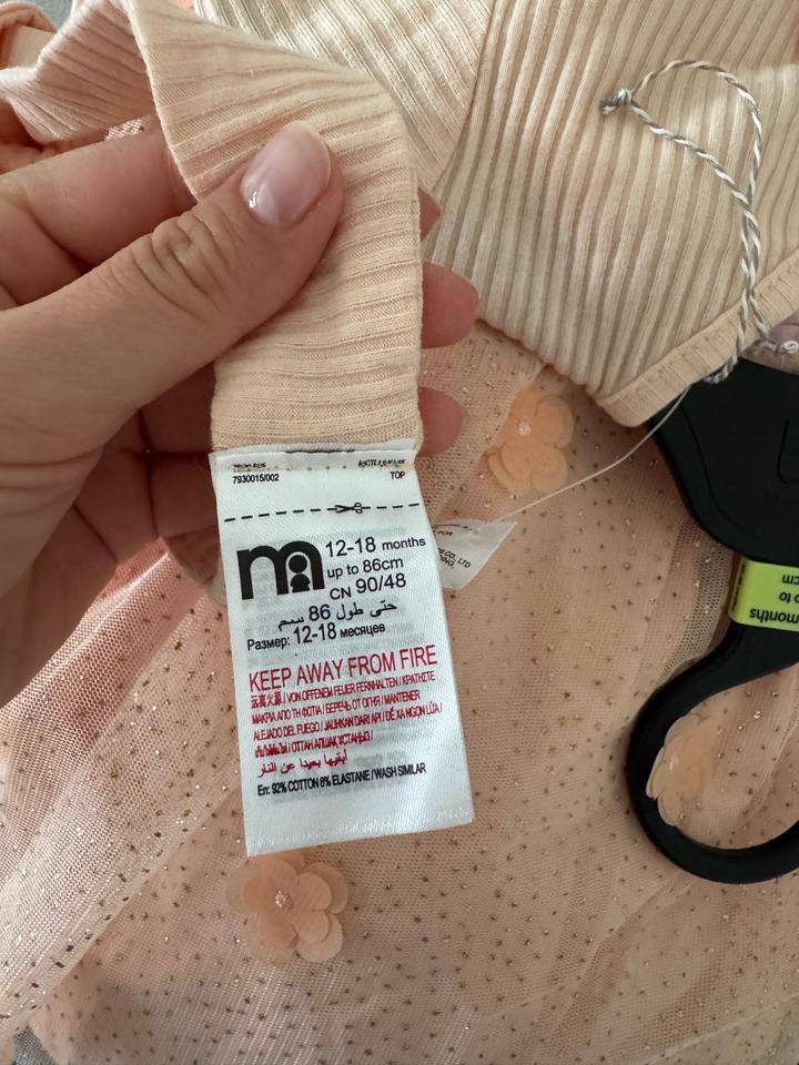 Розовое платье mothercare