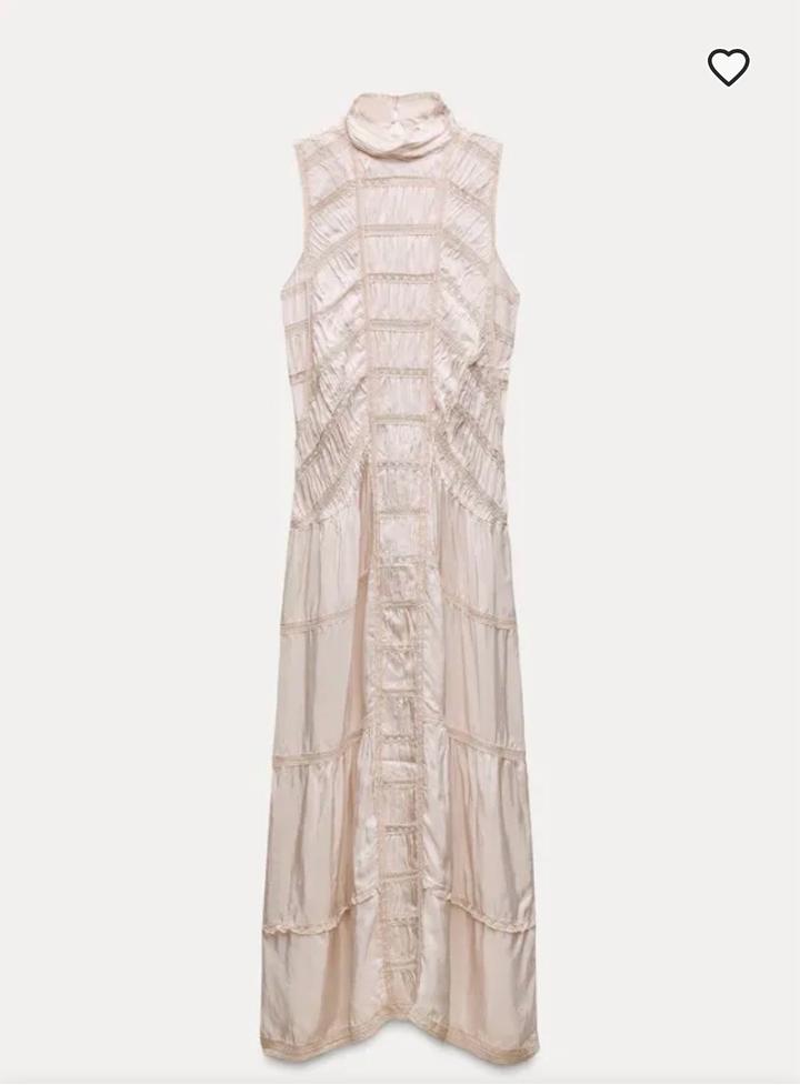 Платье Зара молочная