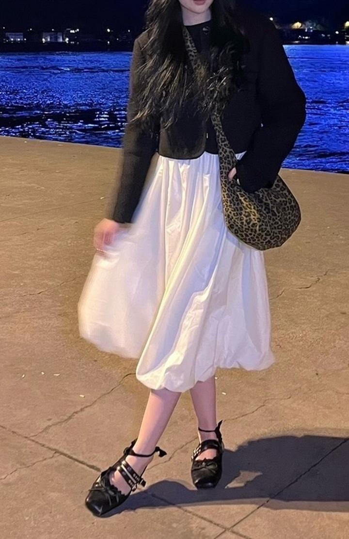 белая миди юбка воздушная