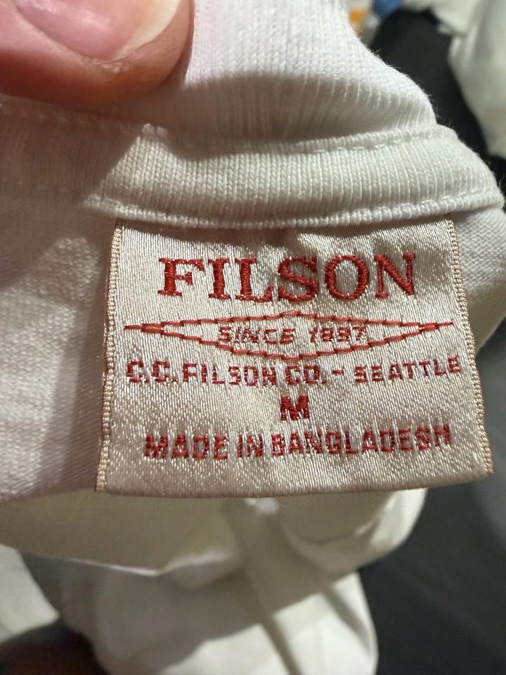 Футболка Filson Original White Oversize | M