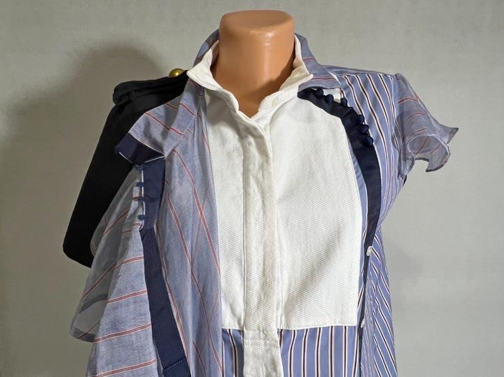Рубашка топ блуза Sacai M/L 46-48 размер в полоску