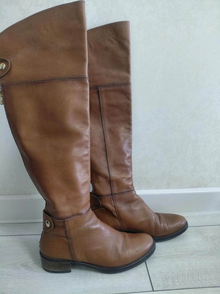 Сапоги ботфорты натуральная кожа 38р