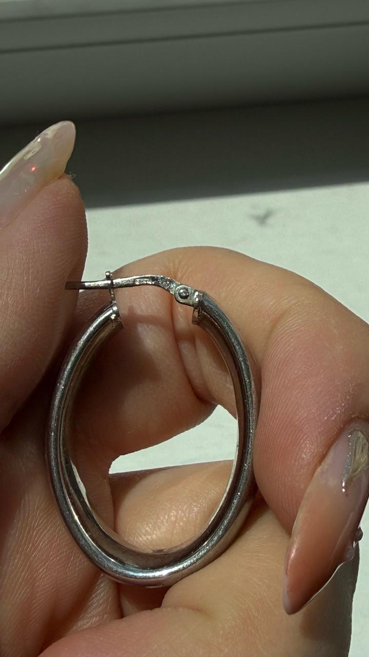 Серьги-кольца из серебра