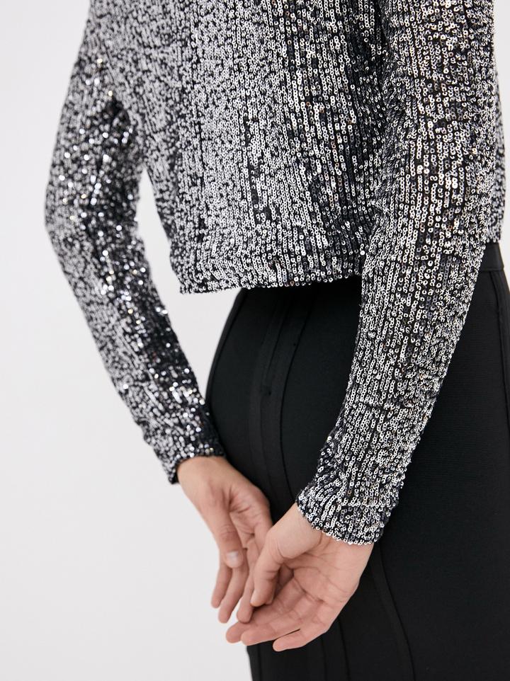 Болеро накидка серебряная