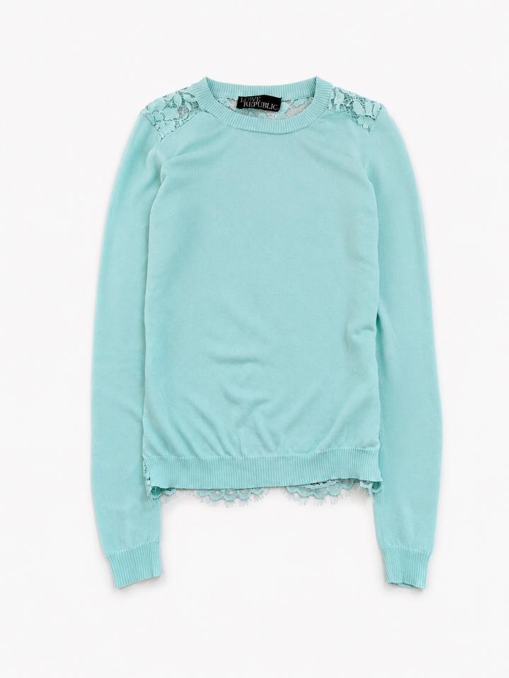 Lace back sweater