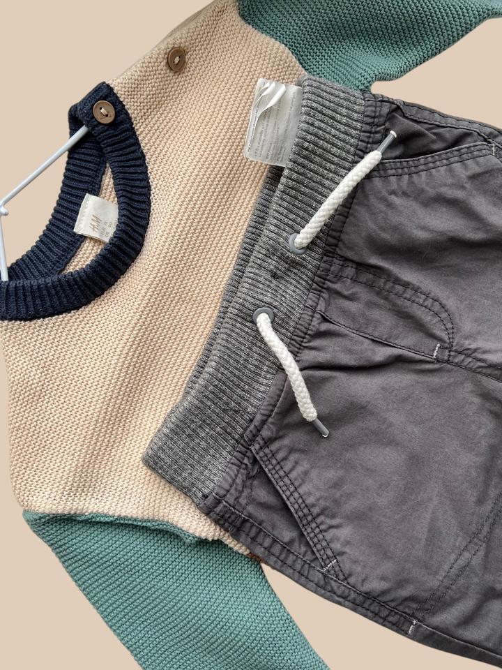 Кофта+штанишки на 6-9 месяцев h&m