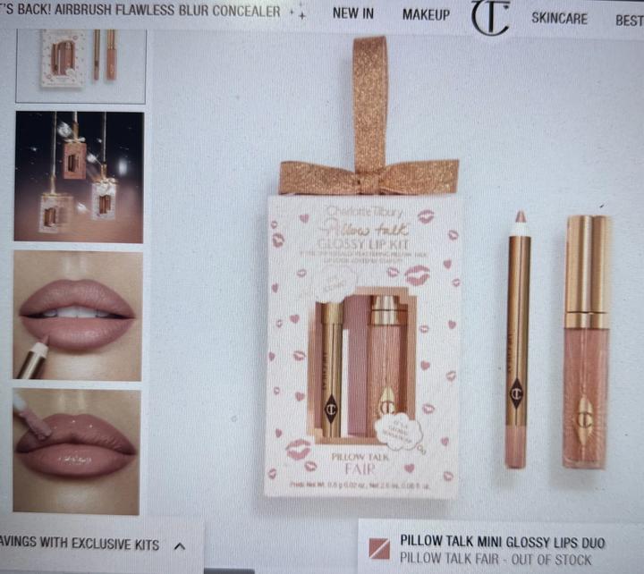 Charlotte Tilbury Pillow Talk Mini Glossy Lips Duo