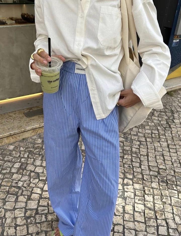 Брюки в пижамном стиле