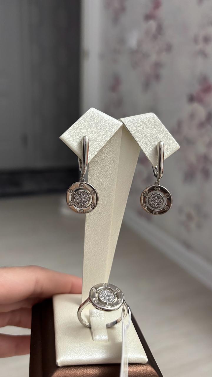 Стильный серебряный набор в дизайне Cartier — Серебро 925 проба