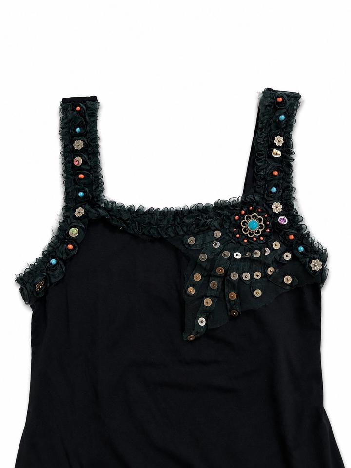 Black vintage viscose top