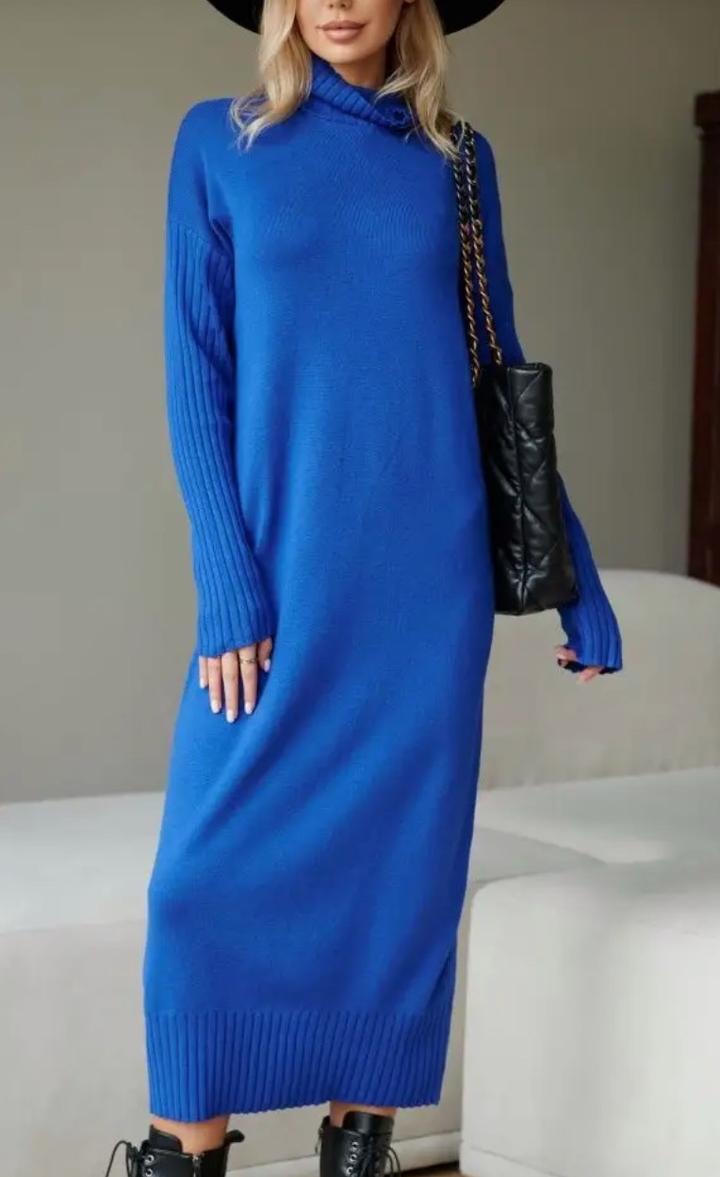 Платье-свитер с длинным рукавом
