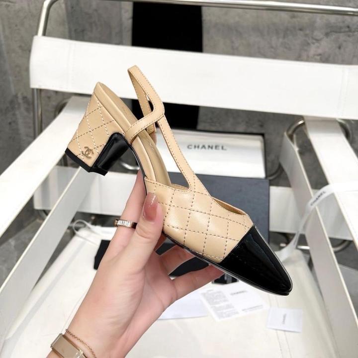 Туфли каблуки Chanel слинбэки