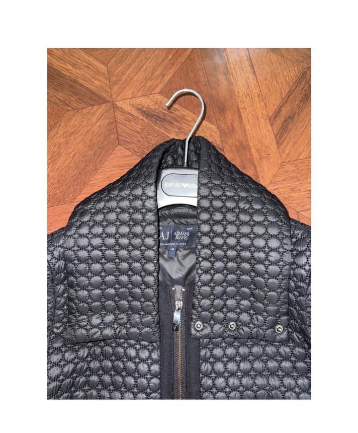 Armani jeans Черное полиамидовое пальто