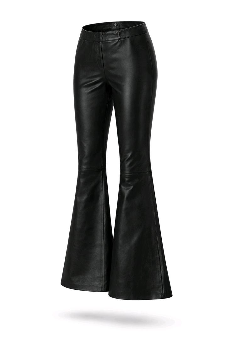 Кожаные брюки-клеш Punto (натуральная кожа