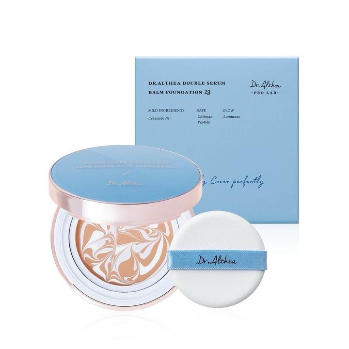 Тональный кушон Dr.Althea Double Serum Balm Foundation в оттенке 21 и 23.