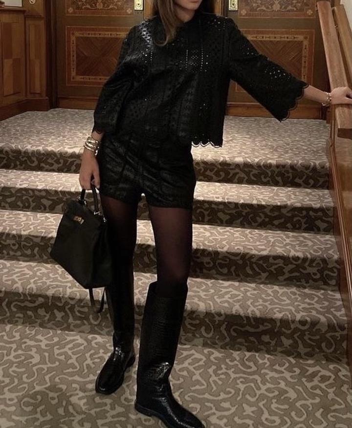 Кожаная двойка zara