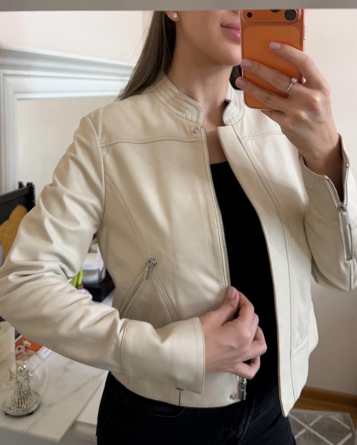 Оригинальная Куртка sportmax из натуральной кожи