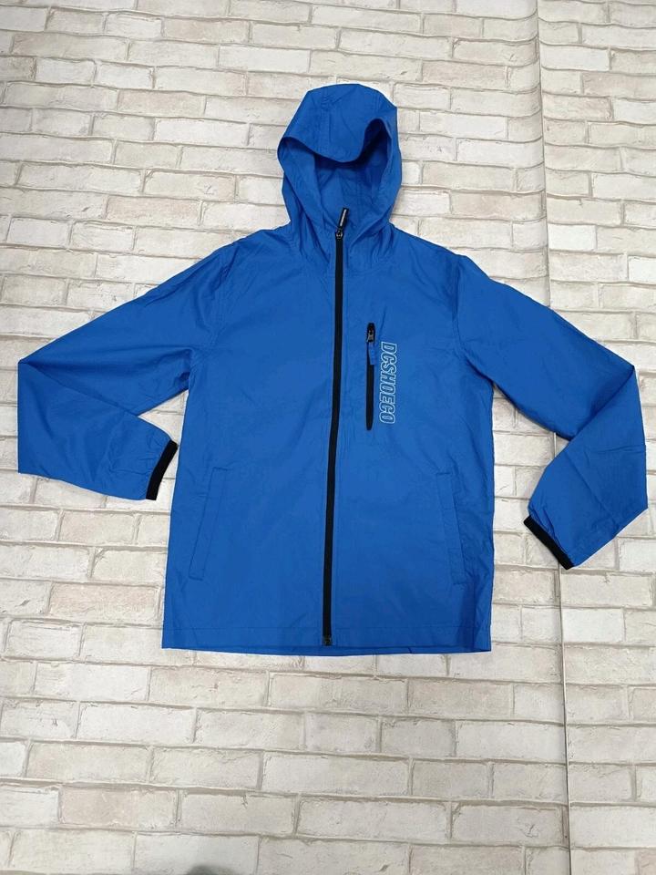 Мужская ветровка нейлон спорт синяя