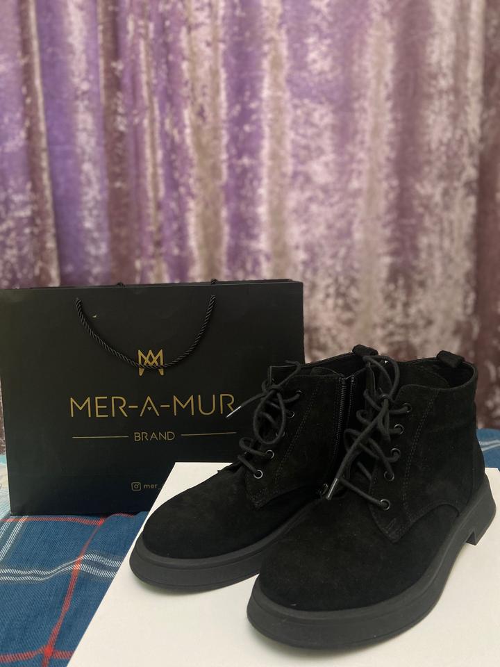 Женские демисезонные Ботинки, натуральная замша, производство Турция