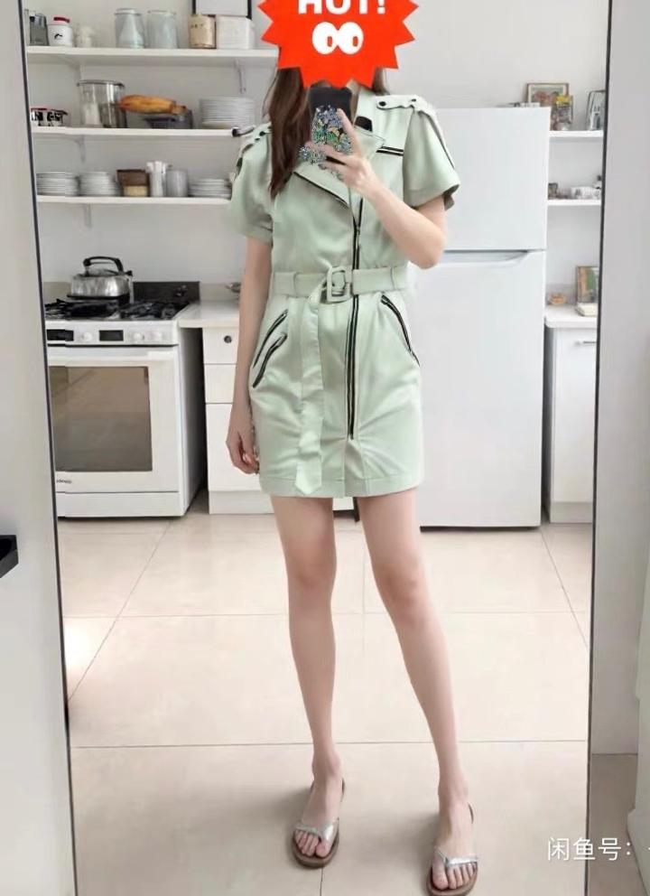 Новое платье с поясом р 44-46 мятное/фисташковое рубашка мини