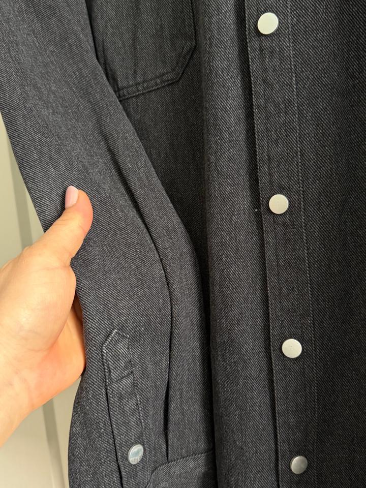 Джинсовая рубашка графит