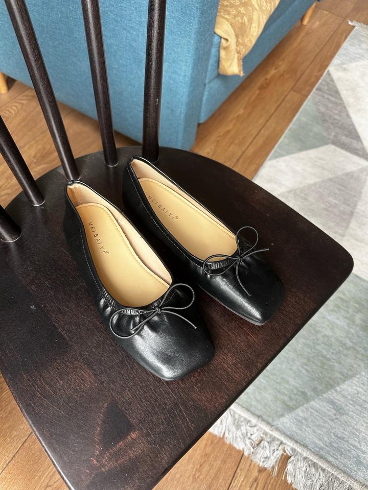 новые черные балетки из эко кожи