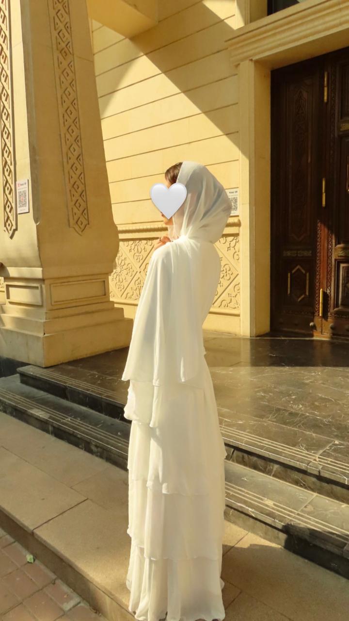 Абайка белая, платок