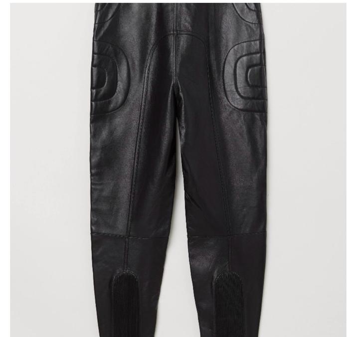 Кожаные брюки коллаборация Moschino и h&m