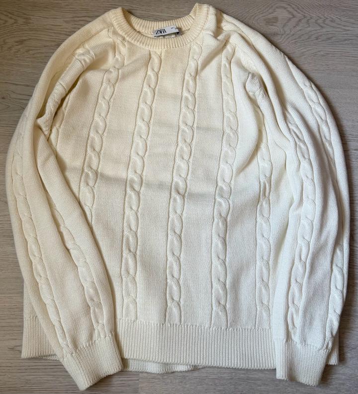 молочный джемпер zara