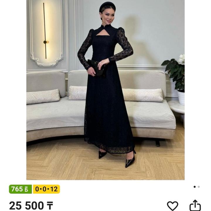 Роскошное черное кружевное платье макси в пол 🖤✨