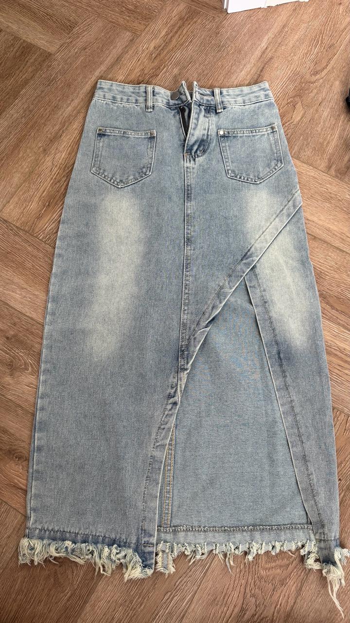 Юбка летняя с разрезом