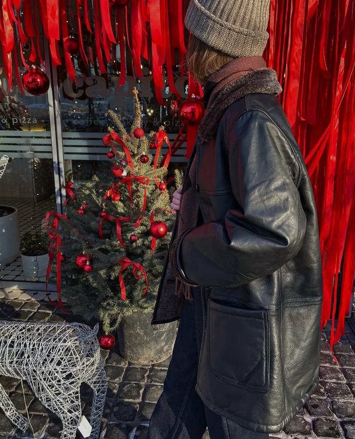 Кожаная дубленка