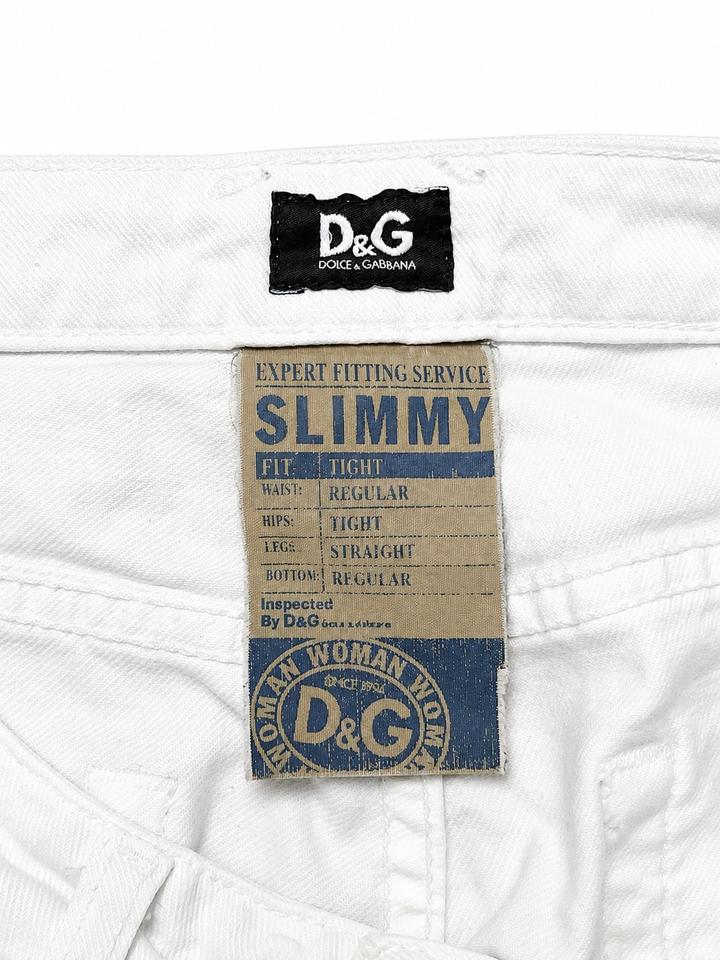 Dolce & Gabanna white distressed jeans