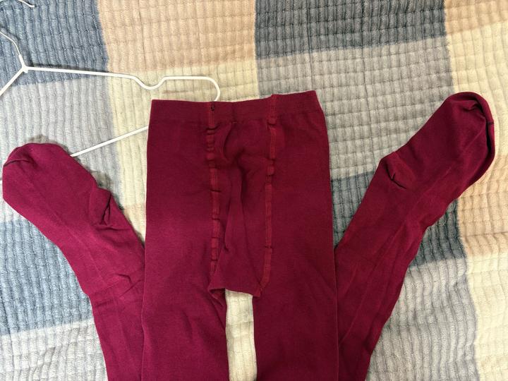 Детские колготки бордового цвета