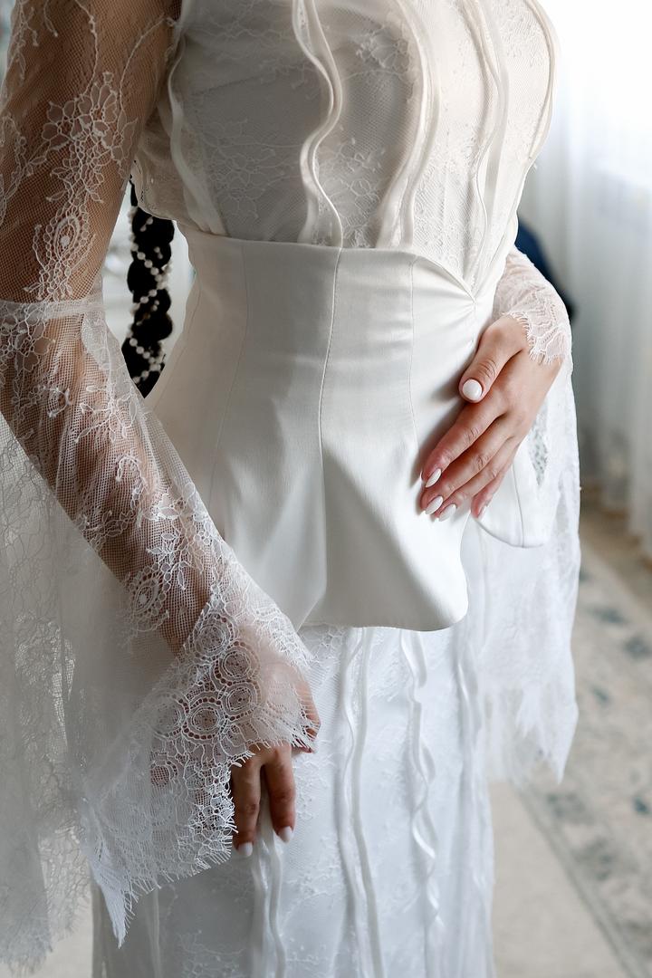 Белое платье кружево
