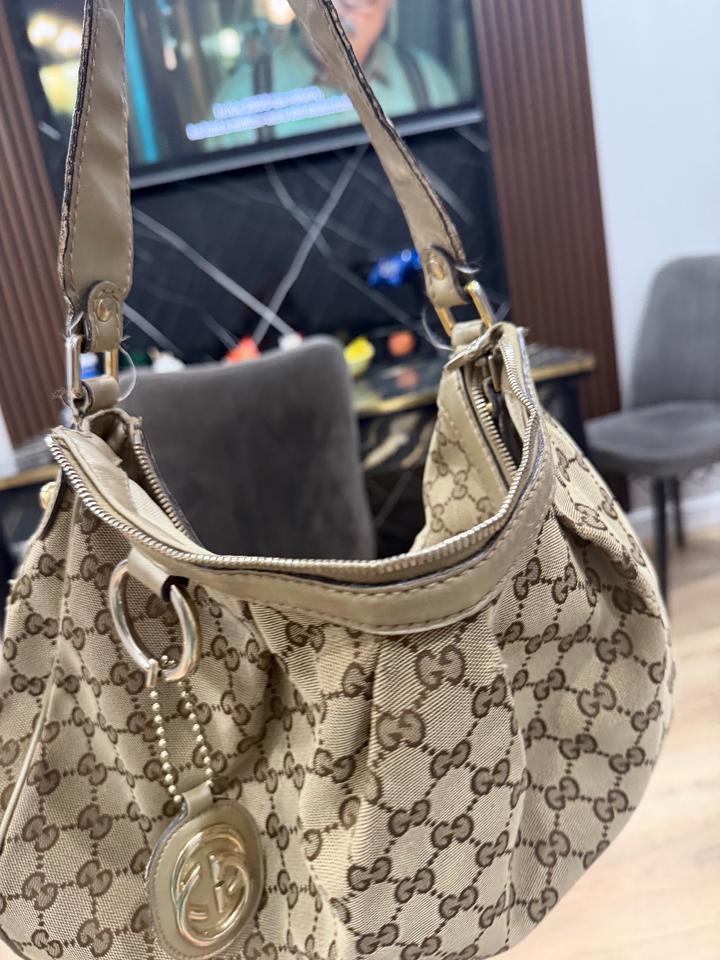 Vintage Gucci GG Canvas Hobo Bag