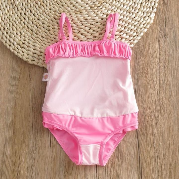 Розовый купальник для девочек