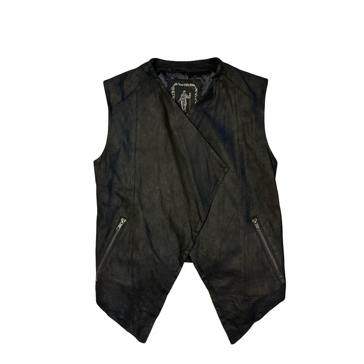 Жилетка в стиле rick owens / model off-duty из 100% натуральной кожи