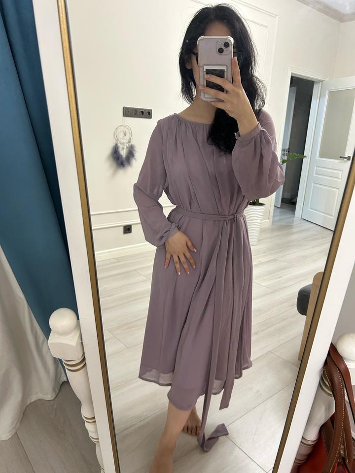 шифоновое платье Lichi (S) в оттенке "Пыльная Лаванда"