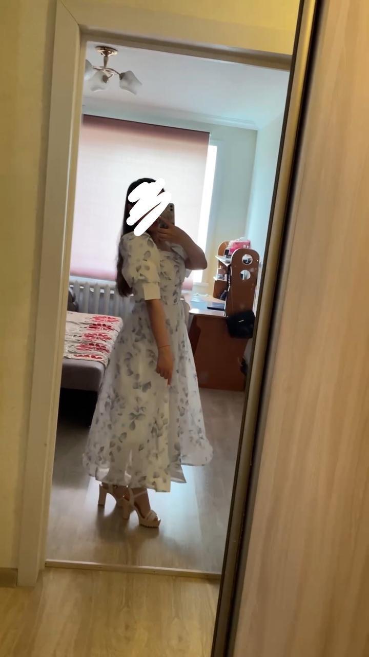 белое платье миди