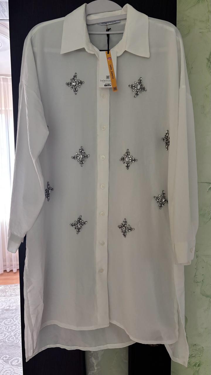 Женская рубашка-туника с декором (Турция)
