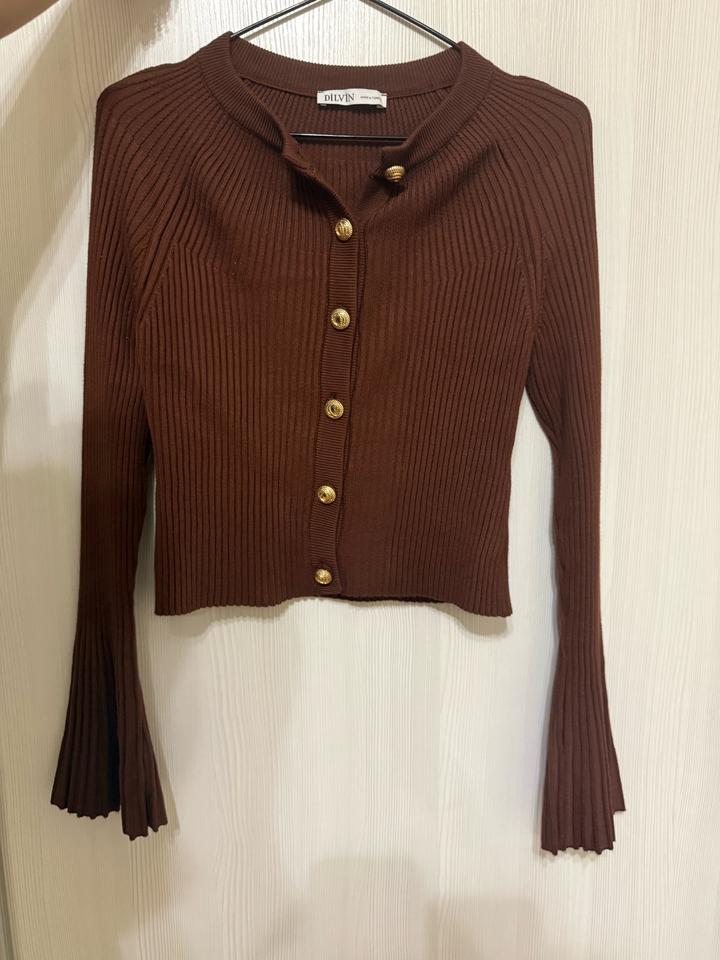 коричневый кардиган