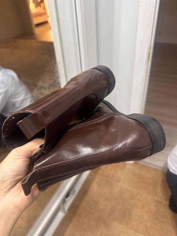 Весенне-осенние ботильоны, кожанные